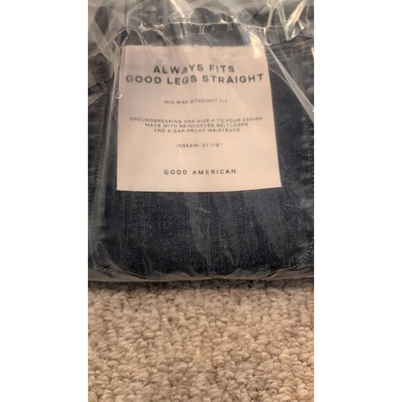 Good American Blue Straight Leg Jeans - Picture 7 of 8